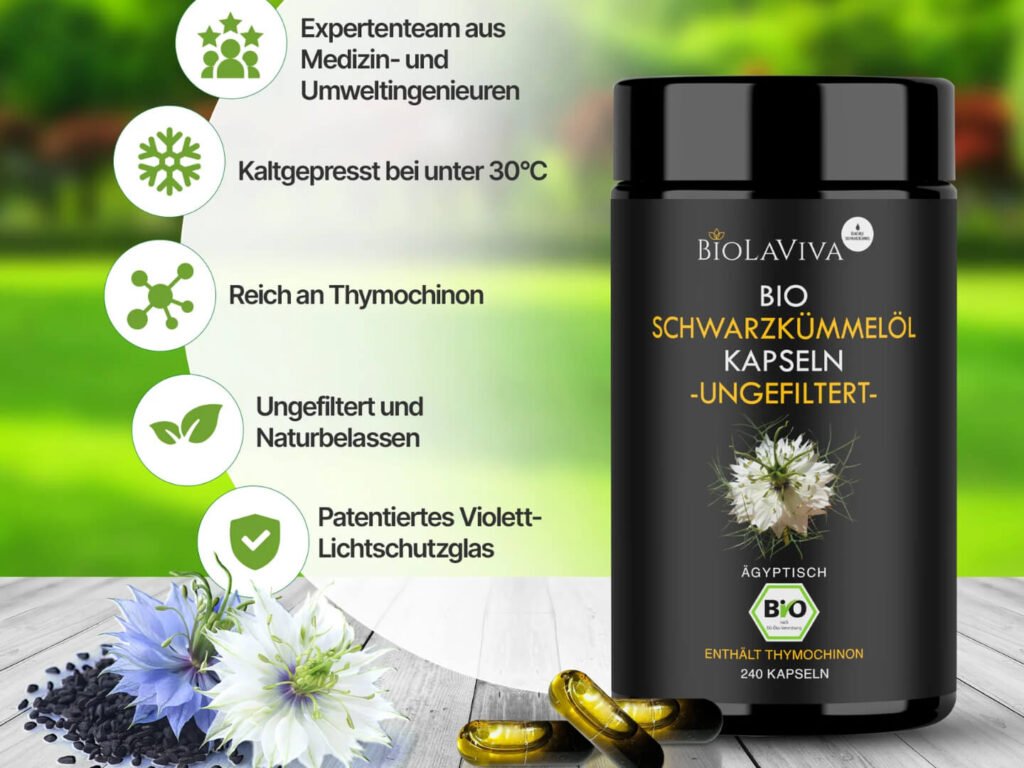 Die Vorteile von Bio Schwarzkümmelöl Kapseln im Überblick Bio Schwarzkümmelöl Kapseln